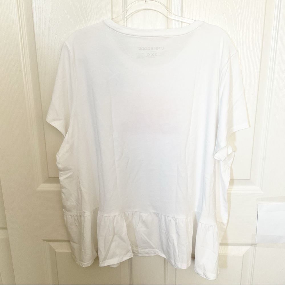 Life Is Good Cotton T Shirt XXXL Easy Like Sunday Morning Babydoll Crusher Lite - Picture 2 of 7